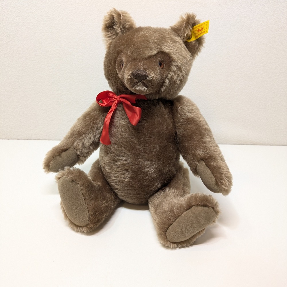 Vintage 1980s Steiff 0202/36 Teddy Bear 14" Working Growler Button Ear Germany